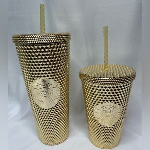 Starbucks Gold Holiday Studded Tumbler